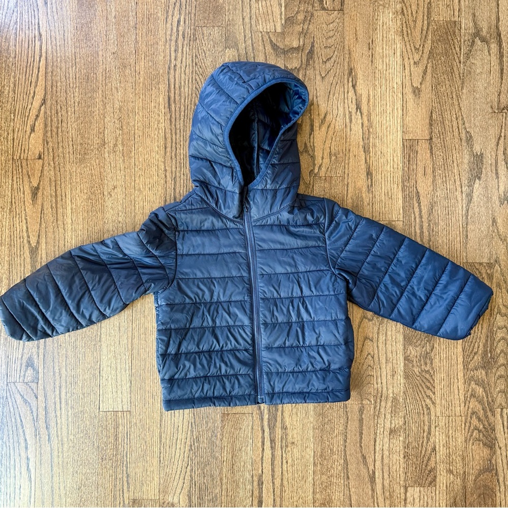 J. Crew Kids Navy Puffer Jacket with Hood
